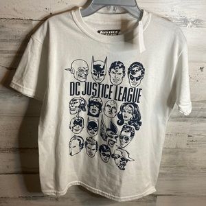 Boys DC Justice League Shirt Size M NEW